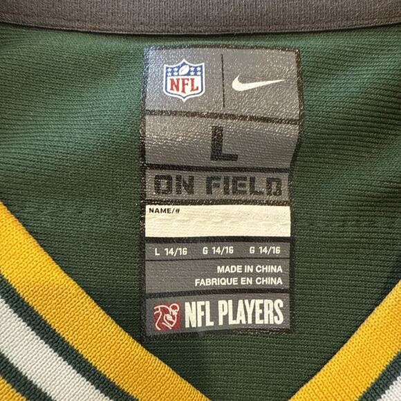 Nike Green Bay Packers On Field Jersey Youth Large Green Aaron Rodgers #12 NFL - Picture 6 of 10